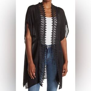 NWT Melrose and Market Lace Trim Ruana